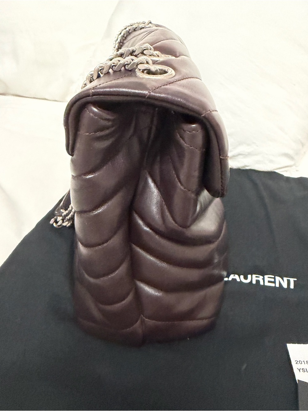 Saint Laurent Black Tulip Loulou Medium Bag: Rare - Picture 5 of 13